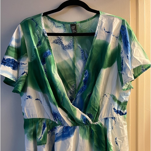 Work blouse with tie - Picture 2 of 3